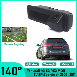 HD Rear View Camera For Audi A3 S3 RS3 MQB 8V 8P Sportback 2003 ~ 2011 Trunk Handle Backup Waterproof Parking Reversing Camera