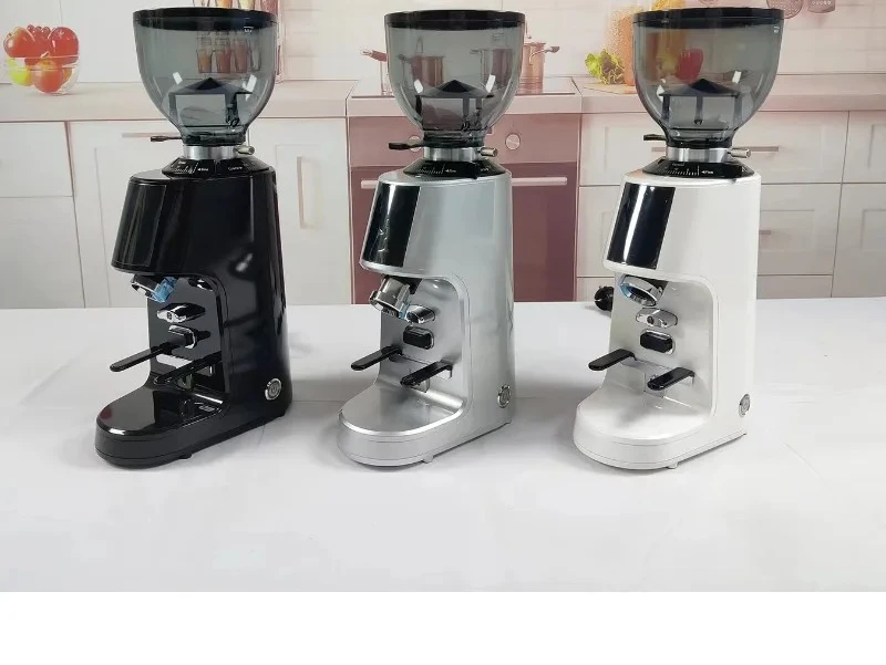 Applicable to 100 Level Adjustable Blade Flat Grinding ABS Stainless Steel Espresso Electric Coffee Bean Grinder Machine