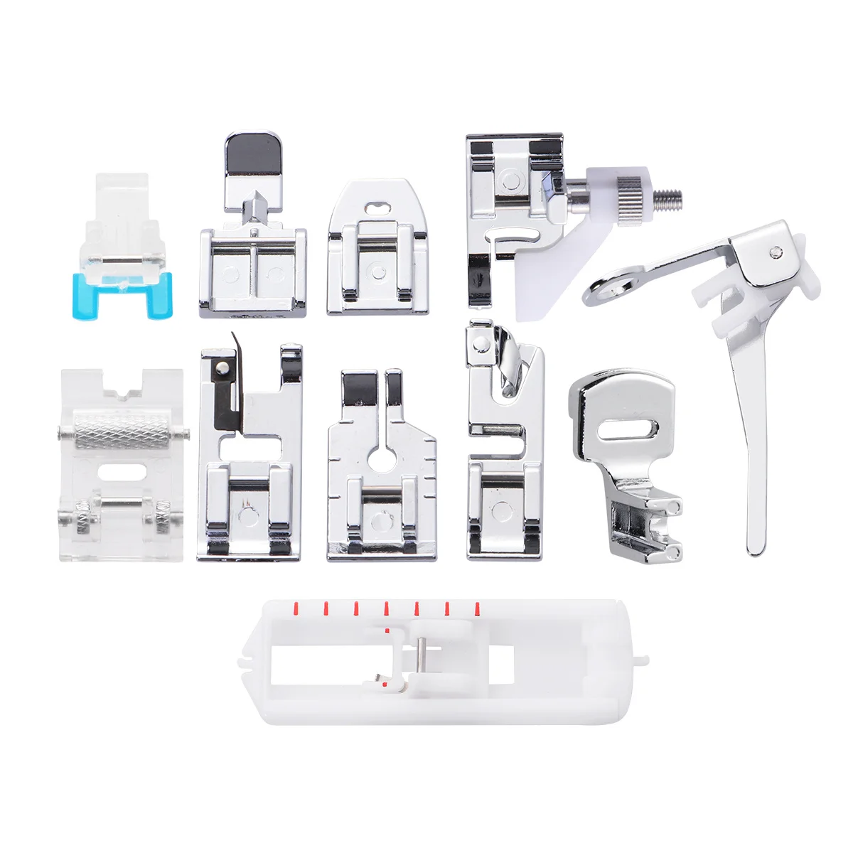 

11pcs Sewing Machine Presser Feet Set Adjustable Guide Binder Foot Narrow Rolled Foot For Home Use Compatible With Singer