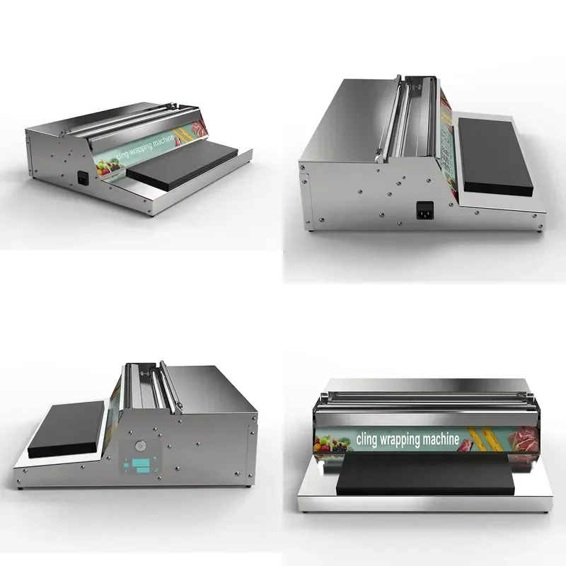 Small Scale Food Packaging Plastic Stretch Film Cling Wrapping Machines