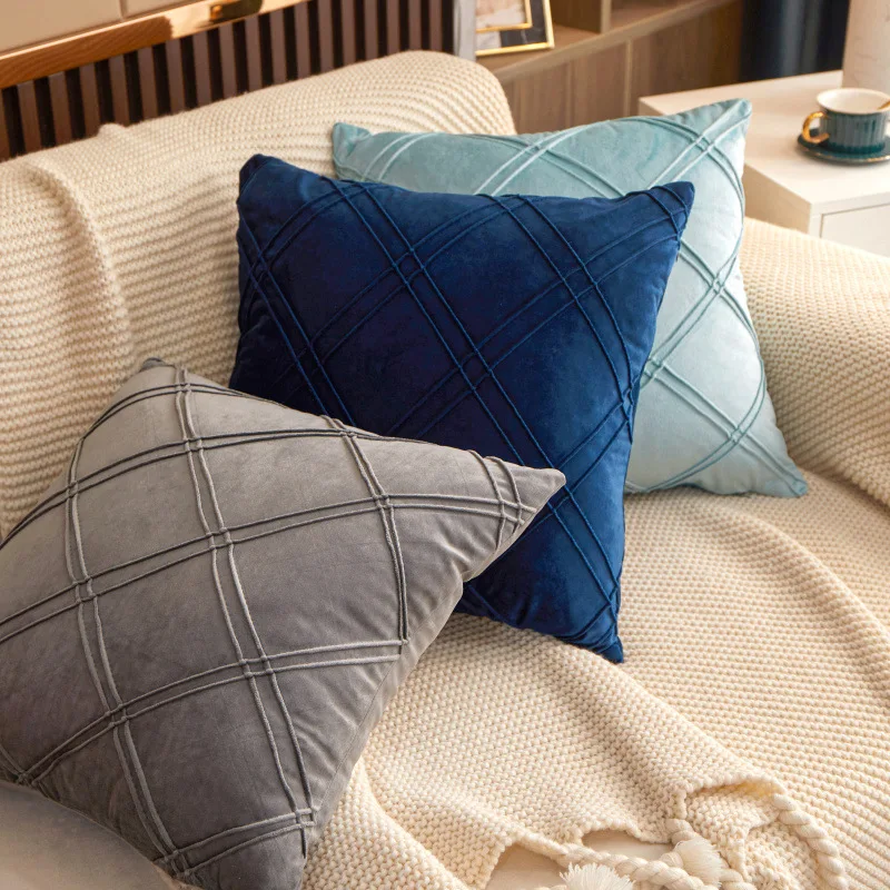1/2 Stück handgefertigter Taillenkissenbezug aus holländischem Samt, ultraweicher, rosafarbener Plüsch-Kissenbezug, dekorativer Kissenbezug für Sofa, Schlafzimmer – Detail 1