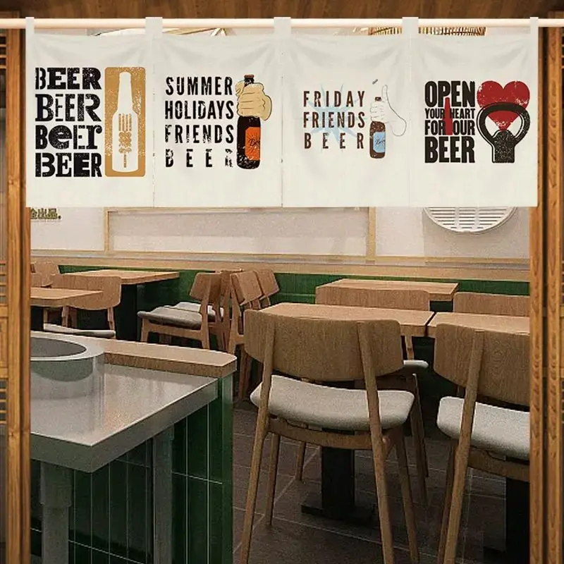 VIKAMA Beer Pub Cold Brew Triangle Bunting Banner for Kitchen Door Wall Party Vintage Boho Aesthetic Home Decor
