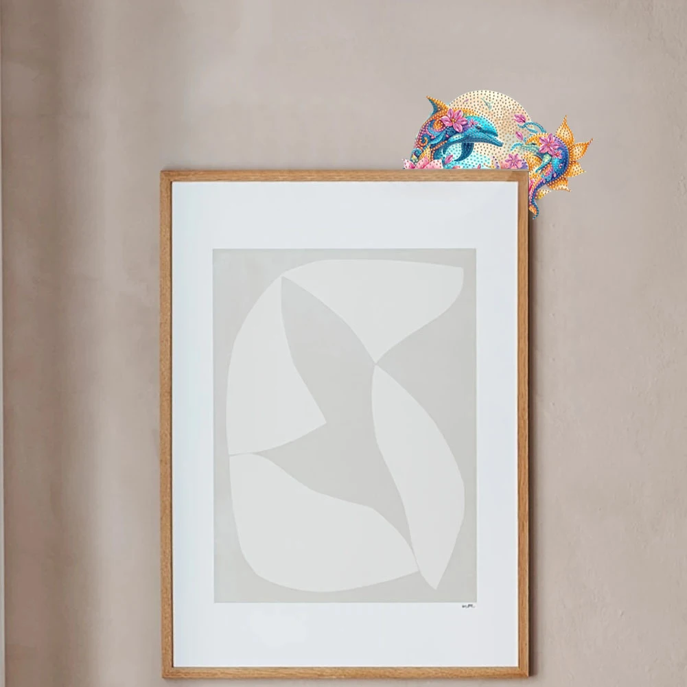 

Dolphin 2D Flat Diamond Painting Door Corner Sign DIY Door Frame Decoration