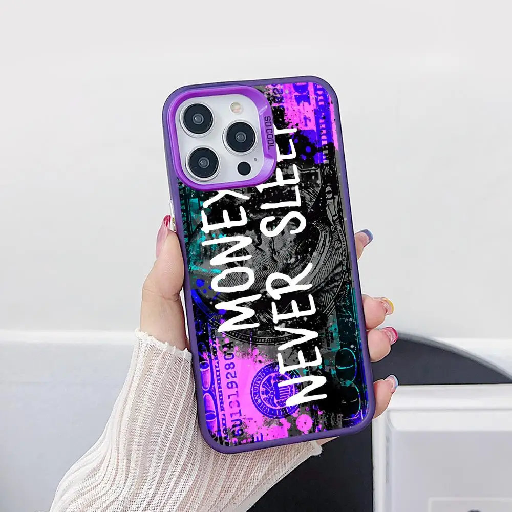 

Hustle Positive Phone Case for iPhone 17 16 15 14 13 12 11 X XR XS Air Pro Max Plus Purple Colorful Silver Cover