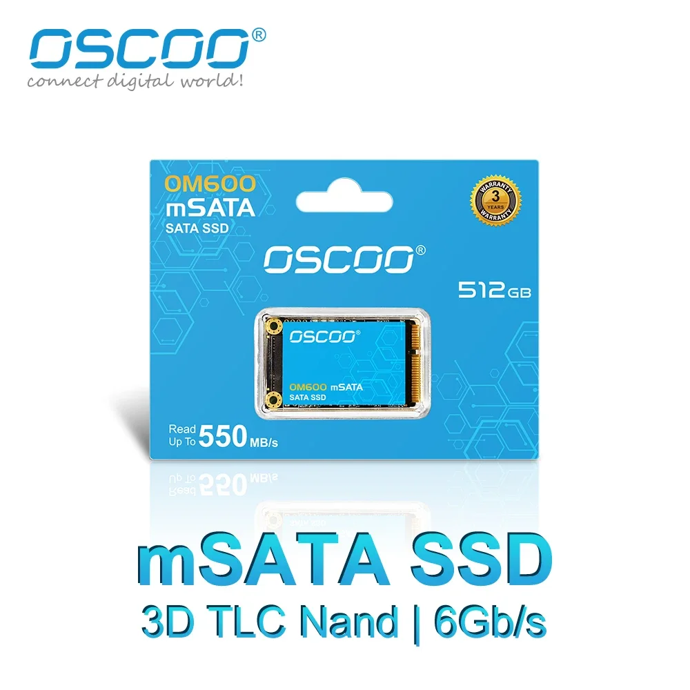 

OSCOO MSATA 550 МБ/с 512 ГБ 1 ТБ SATAIII SSD твердотельный накопитель 6 Гбит/с внутренний твердотельный жесткий диск MSata для портативного компьютера ETH