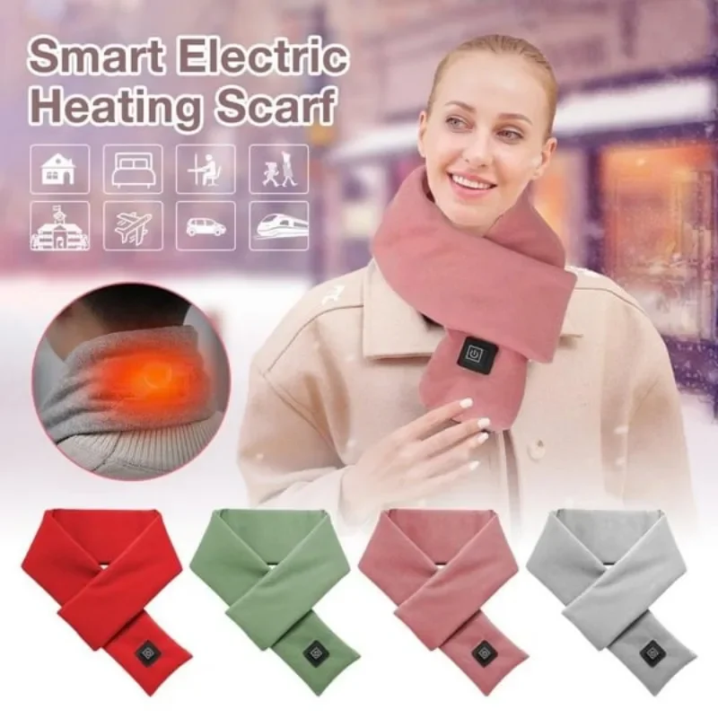 Intelligent Electric Heating Scarf  Washable  Cold-Proof Thermal Neck Wrap Warmer Men's Women's 3-Speed Adjustable Heating Scarf