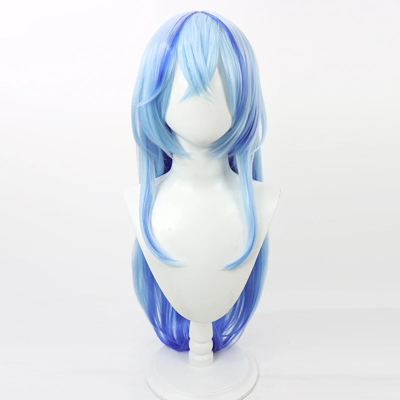 الظاهري يوتيوب Vtuber Chunyu Linv شعر مستعار تأثيري هالوين كرنفال الدعائم الطرف الشعر الاصطناعية ألياف مقاومة للحرارة + غطاء شعر مستعار