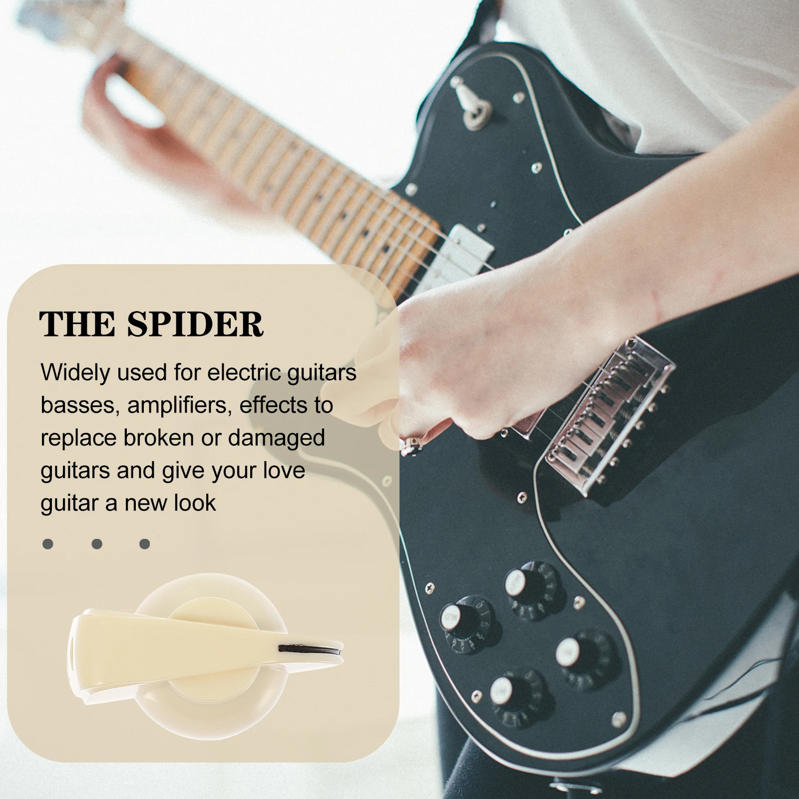 

12Pcs Plastic Guitar Knobs Volume Tone Control Caps Potentiometer Replacement Parts for Electric Bass Guitar Accessories