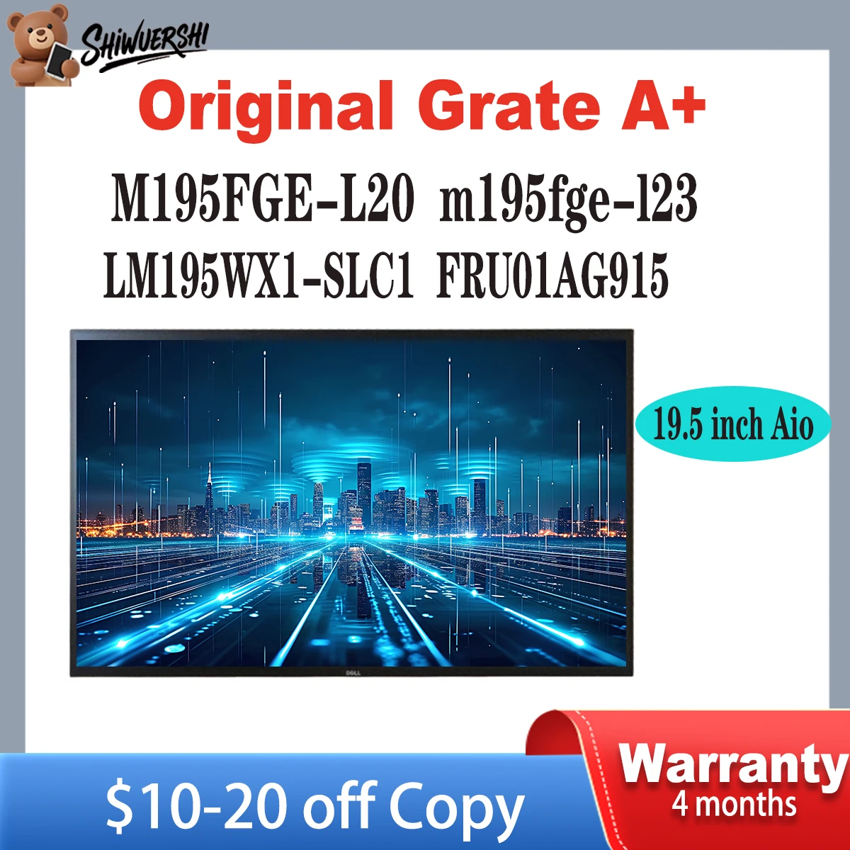 

Оригинальный новый ЖК-экран 19,5 дюйма 1600*900P M195FGE-L20 M195FGE-L20 m195fge-l23 m195fge-l23 LM195WX1-SLC1 FRU01AG915