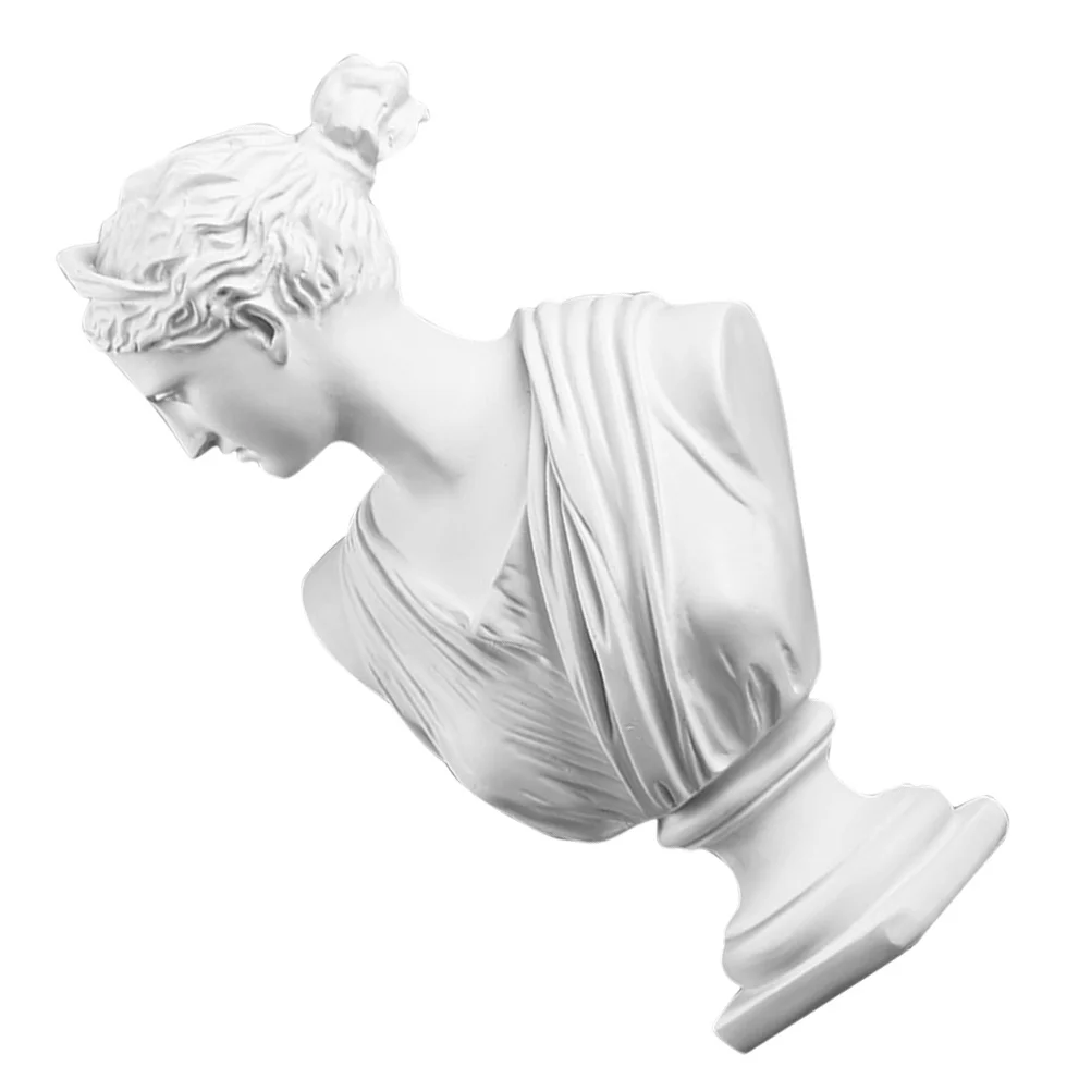 

Resin Goddess Bust Sculpture Exquisite Detail Artistic Atmosphere Decorative Statue for Living Room Office Study
