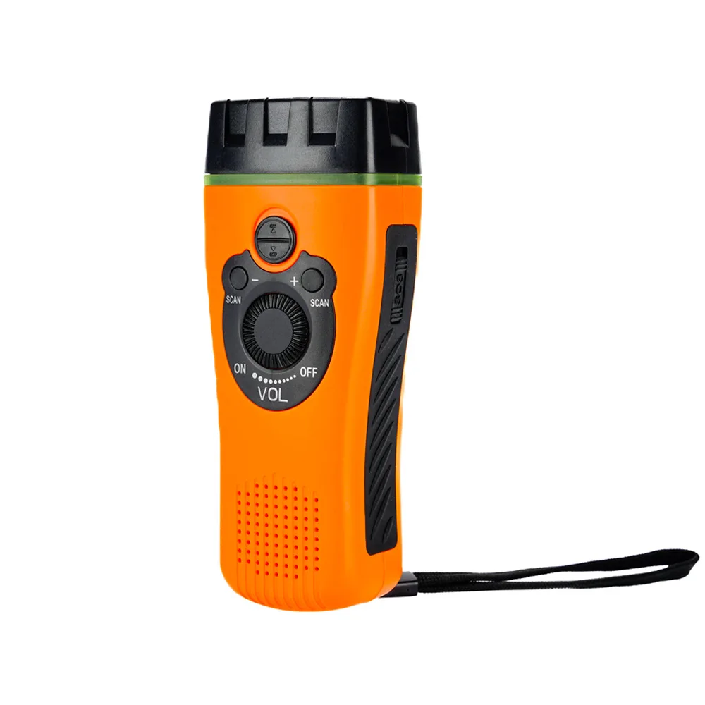 Hand‑Crank Powered Flashlight Rechargeable Radio Outdoor Disaster Prevention Emergency Rescue