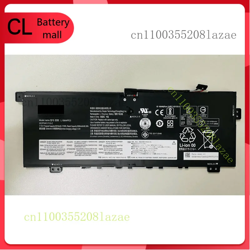 

Original L18M4PE0 Battery For Lenovo Yoga C740-14IML C740-15IML L18L4PE0 51WH