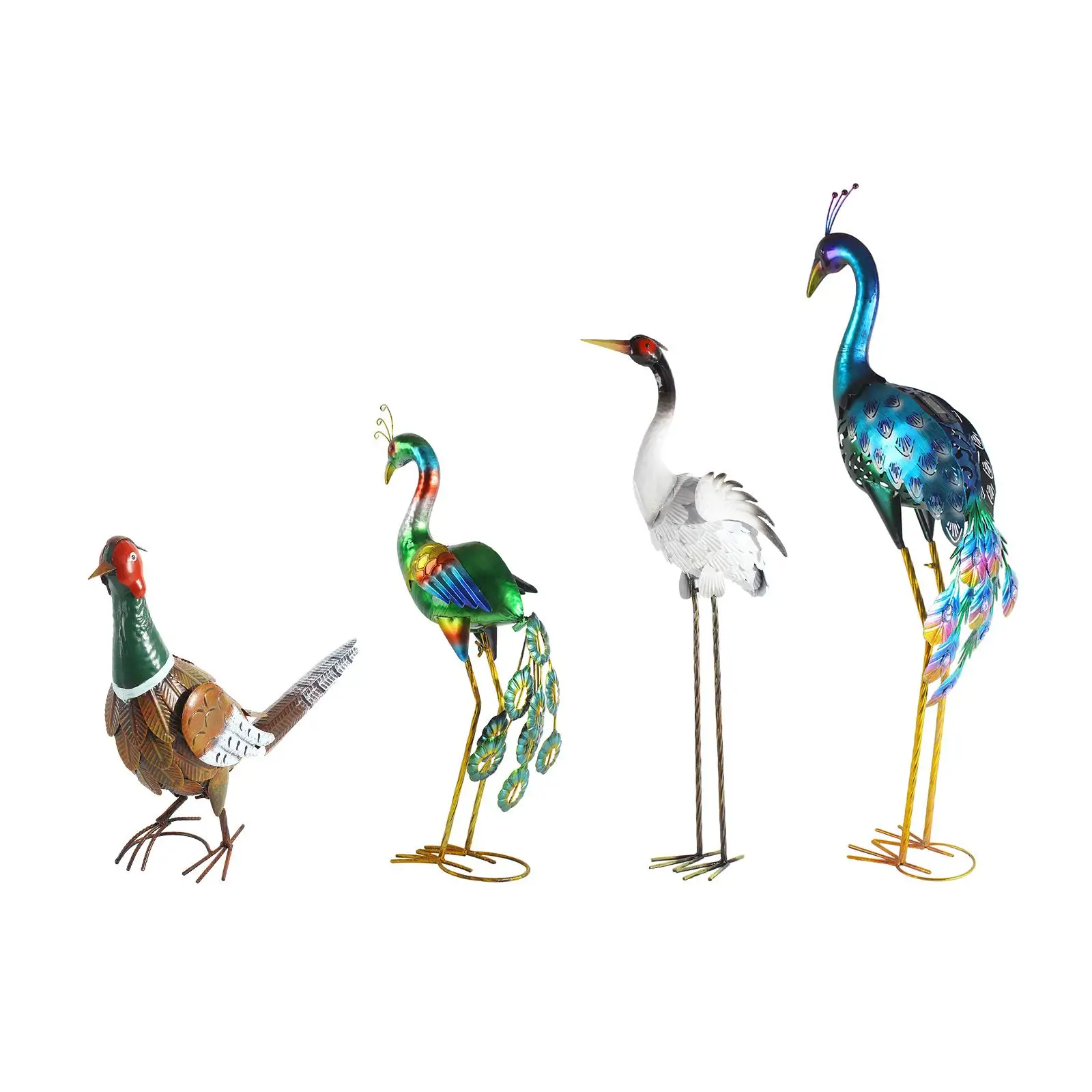 Animal Sculpture Resin Figurine Birds Sculptures Hand Painted Outdoor Figurine