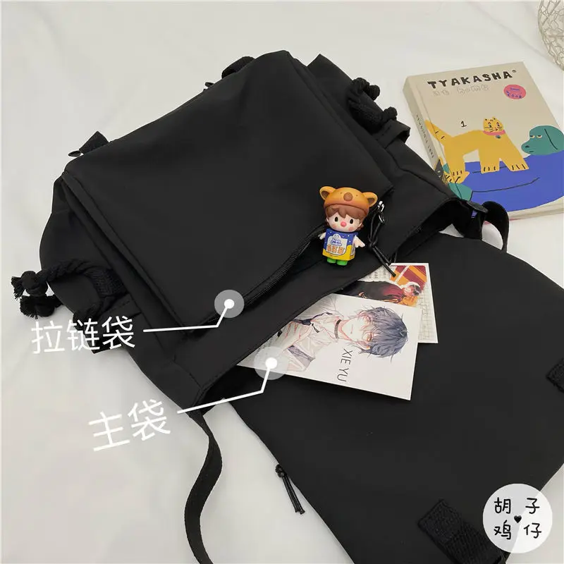 Nylon Handbags Shoulder Bag Large Capacity Crossbody Bags for Teenager Girls Men Harajuku Messenger Bag Student School Bags