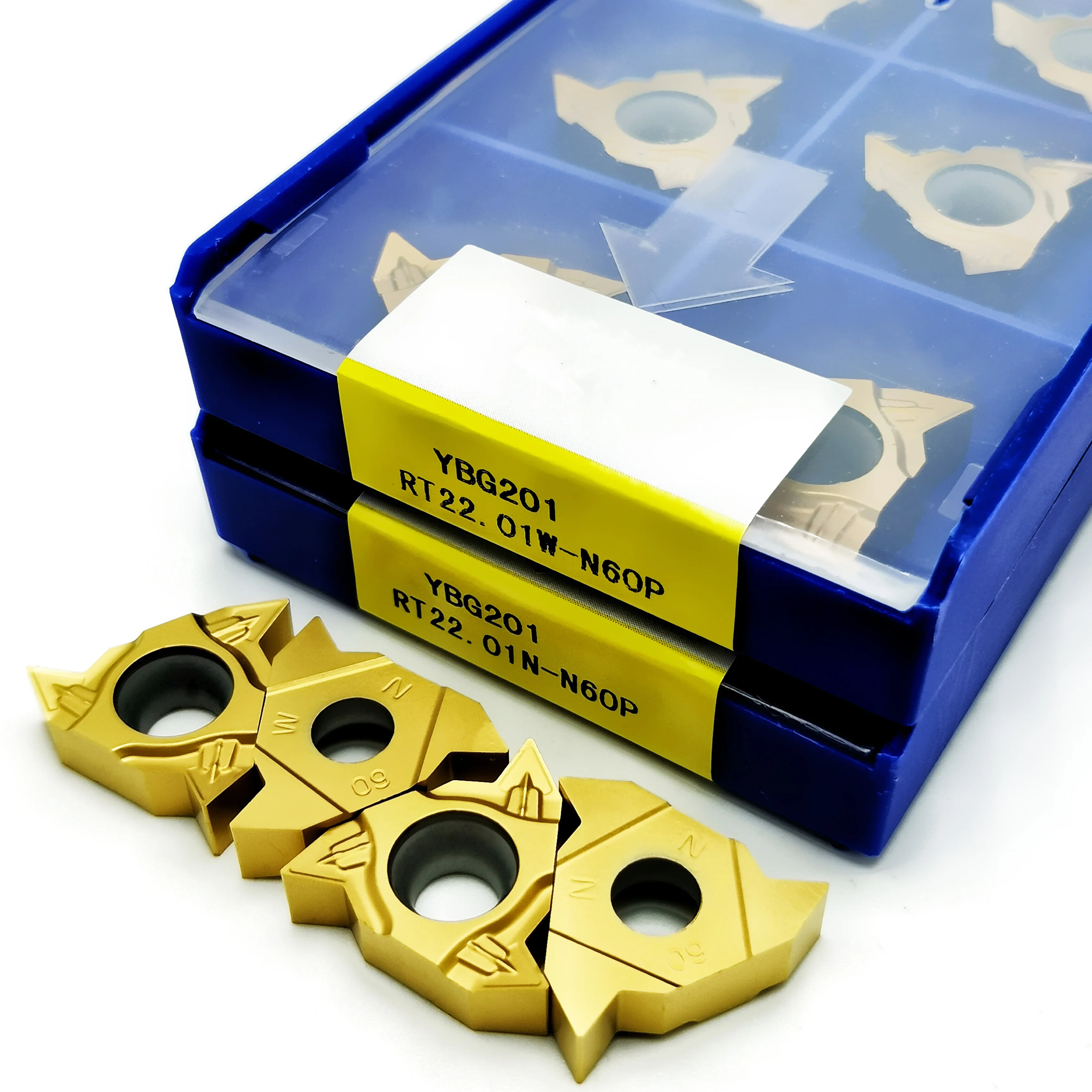 10 pz originale RT22.01N RT22.01W-N60P YBG201 utensile per tornitura filettatura lama in metallo duro di alta qualità utensile per tornitura CNC RT22