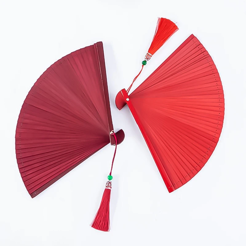 New Chinese Style Retro Bamboo Hand Fan Elegant Dance Performances Hand Held Folding Fans Props Wedding Gift Fans for Guest