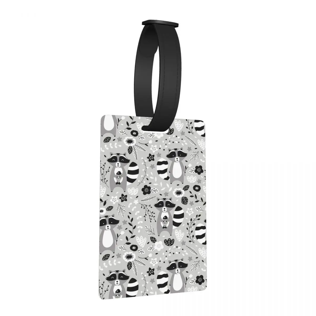 

Raccoon Pattern Luggage Tags Suitcase Accessories Travel Fashion Baggage Boarding Tag Label Holder ID Name Address