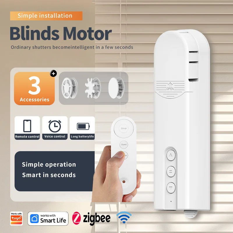 

WiFi/Zigbee Smart DIY Motorized Chain Electric Curtain Motor Roller Blinds Shade Shutter Drive RF Remote Alexa Google Alice