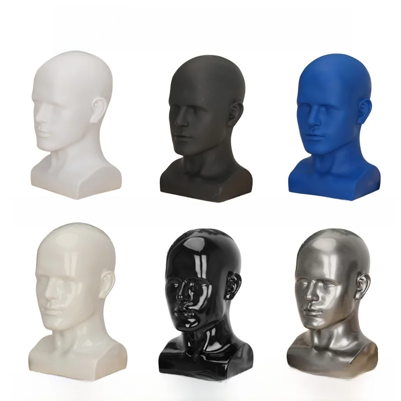 Male Mannequin Head Display Stand with Shoulders