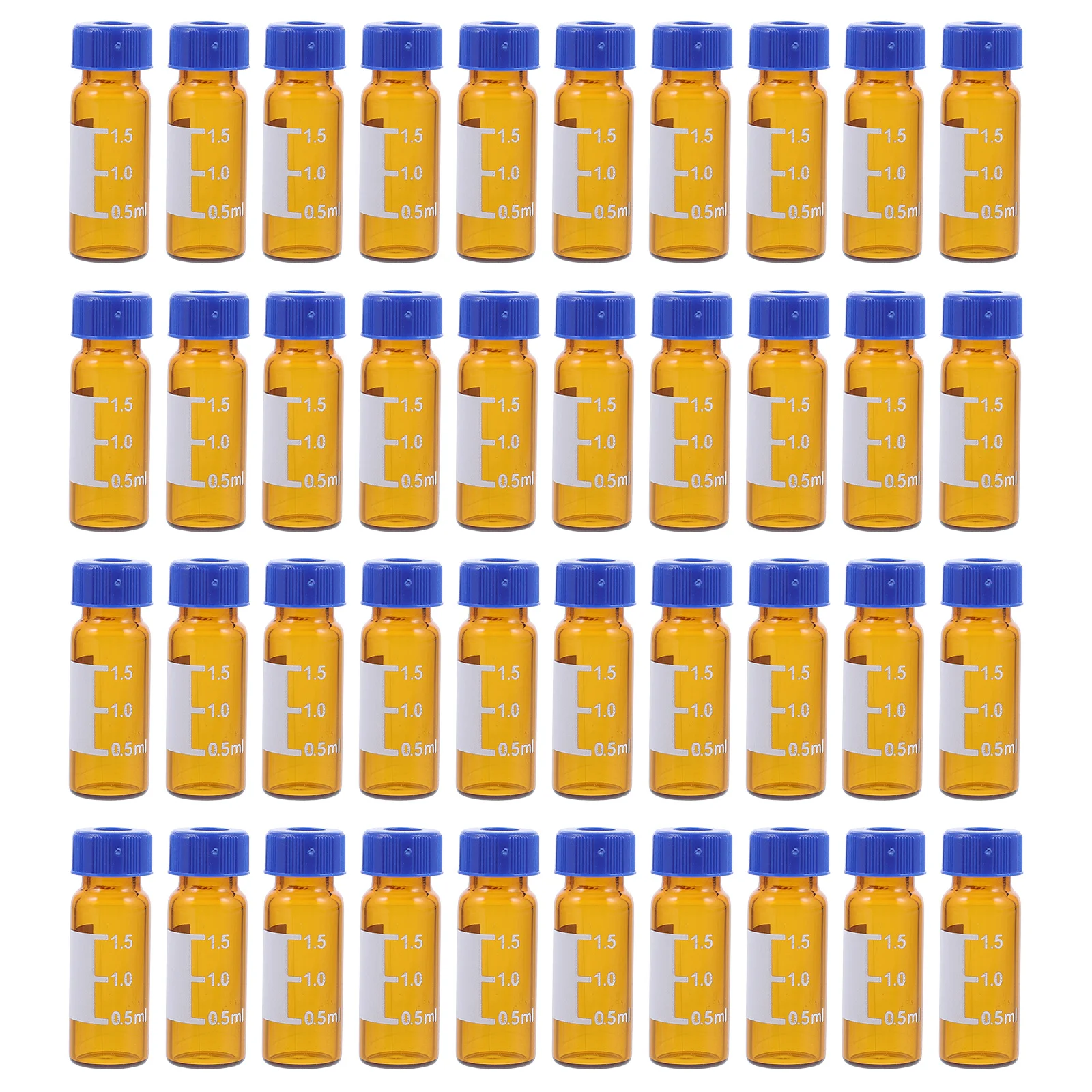 

100Pcs Transparent Sample Bottles Glass Vials with Lid Pads Laboratory Reagent Sample Storage Vial with Lids Pads