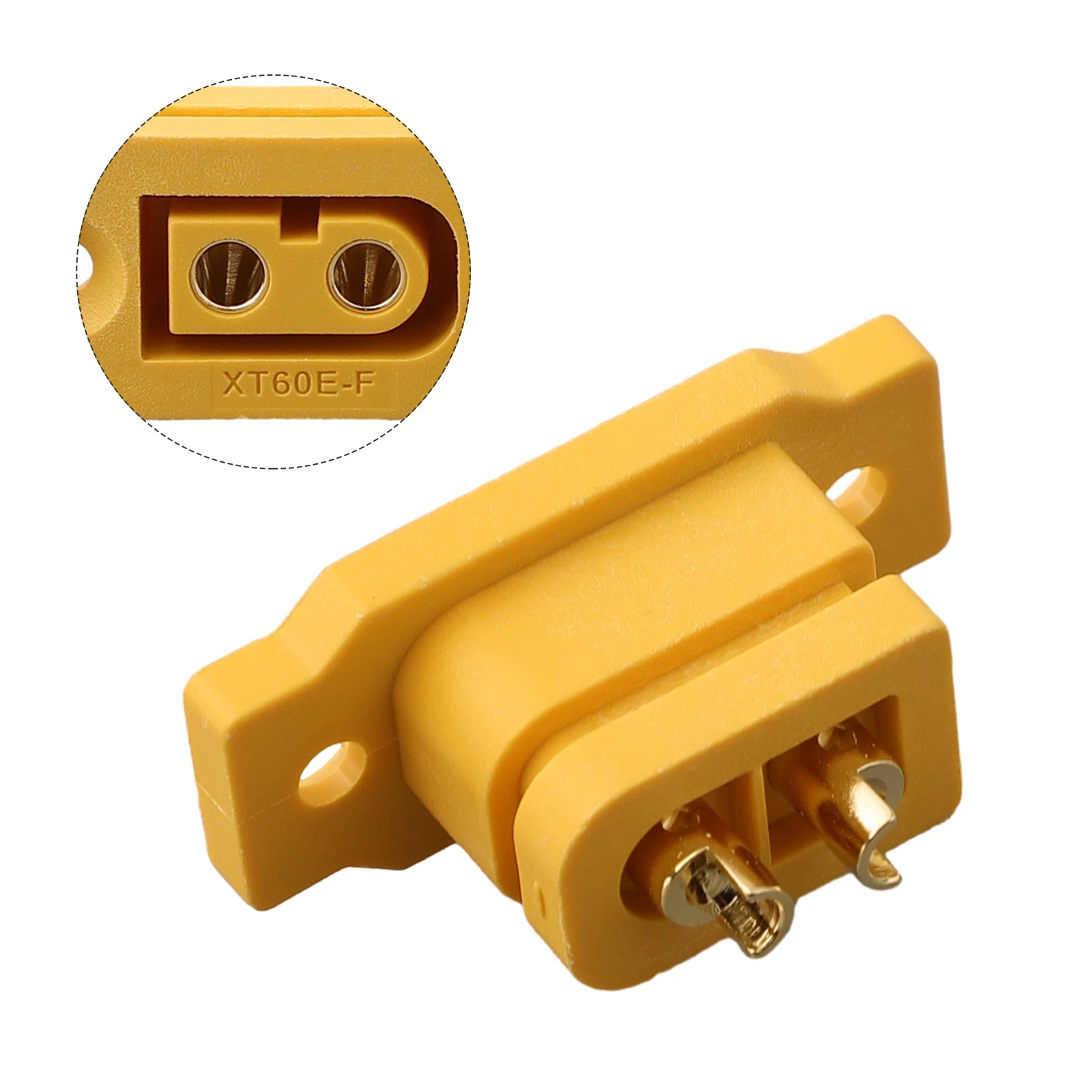 RC Batteries and Motors XT60EF Female Head with Fixed Seat High Temperature Nylon and Gold Plated Spring Connector