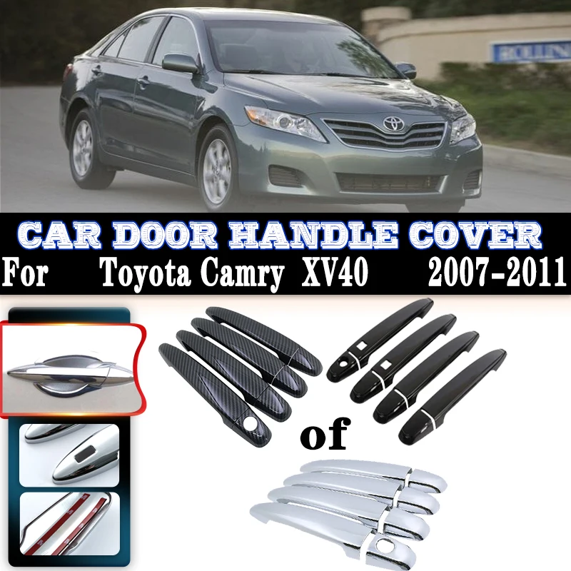 

For Toyota Camry 40 Daihatsu Altis XV40 2007~2011 Car Anti-rust Door Handles Cover Exterior Scratch Protective Decor Accessories