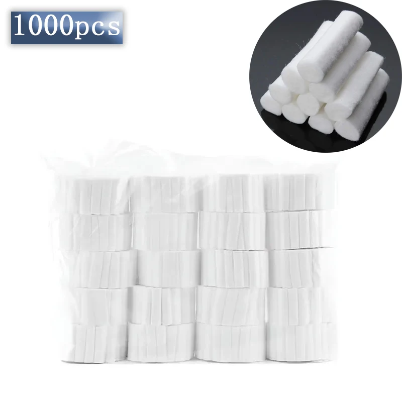 

1000pcs Dental Hemostatic Cotton Disposable Dental Medical Surgical High-purity Cotton Roll Dentist Supplies Teeth Whitening