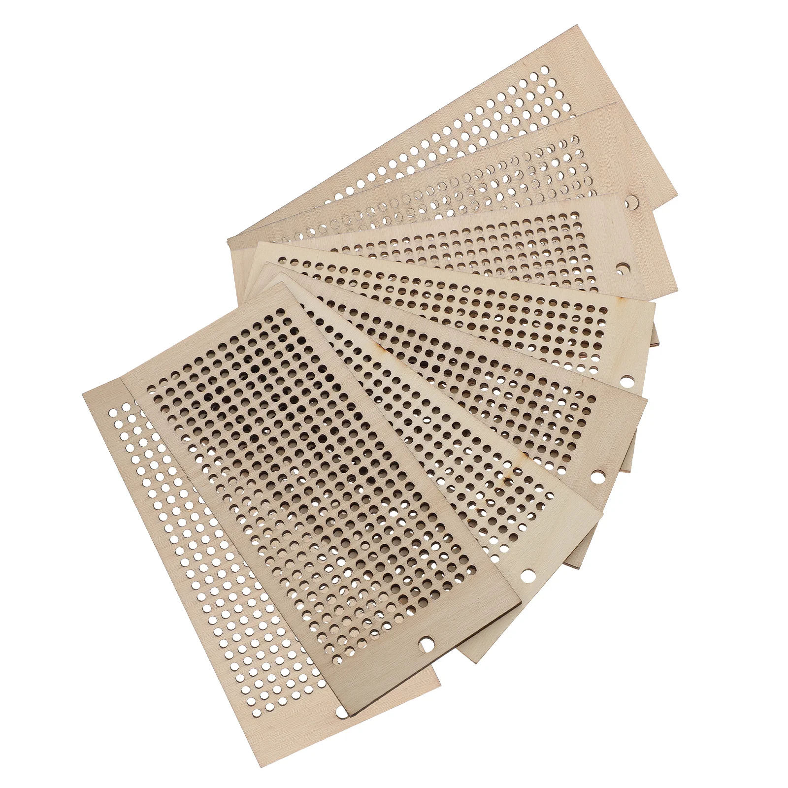 Marcapáginas de madera para estudiantes, marcadores de libros en blanco de 8 piezas, huecos, punto de cruz sin terminar, herramientas para niños