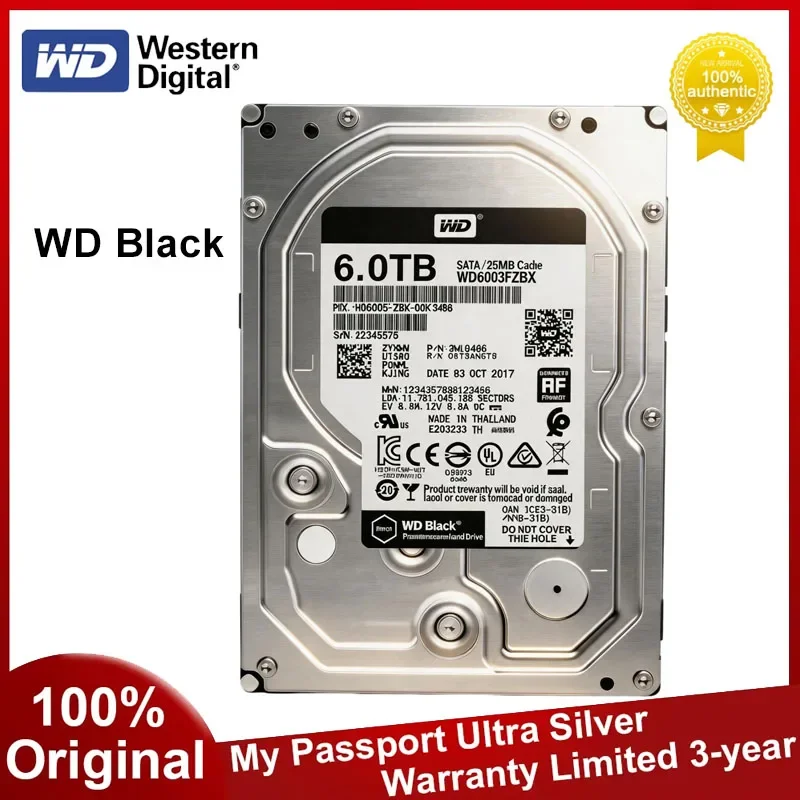 Western Digital WD Black HDD 6TB SATA 6.0Gb/s 3.5