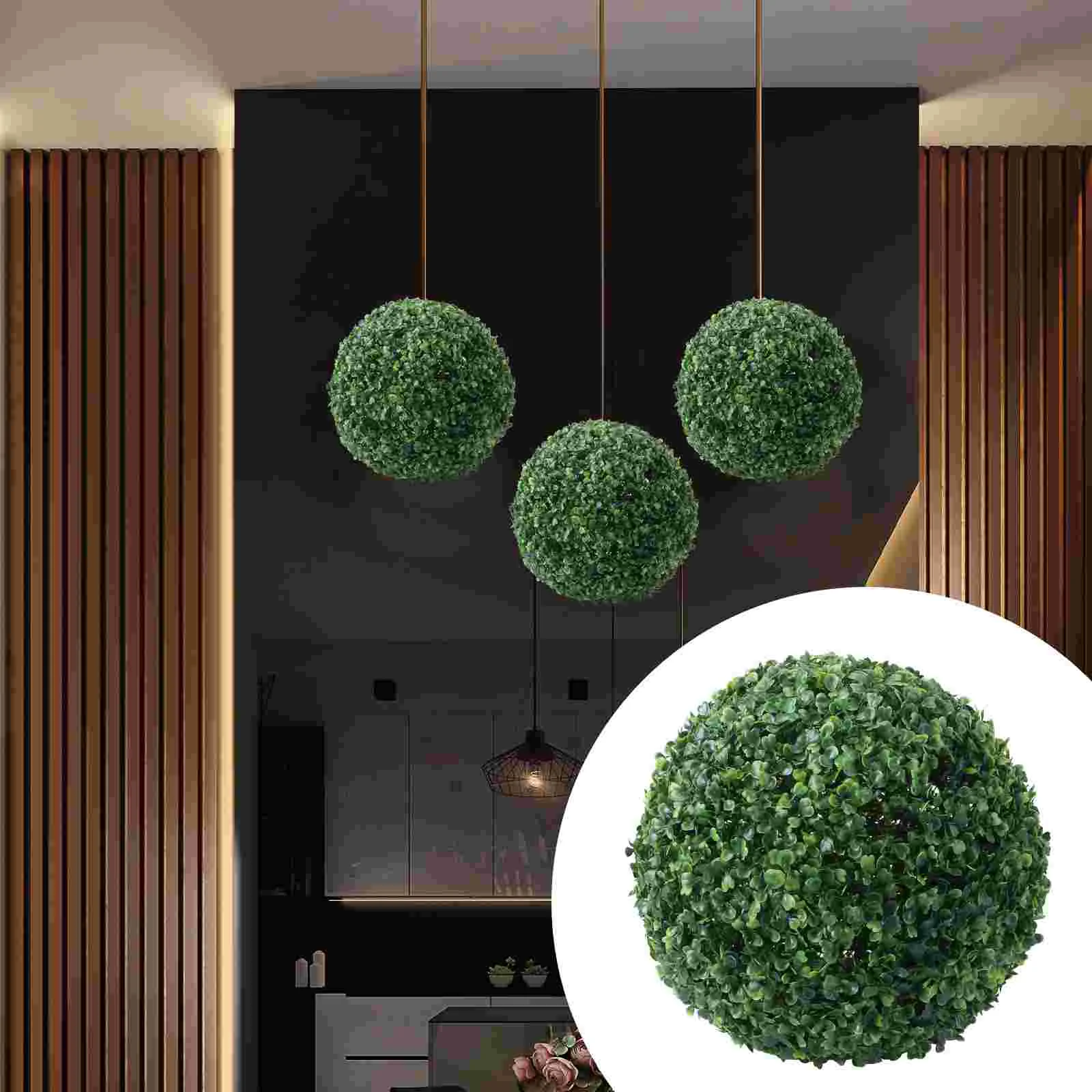 Artificial Plants Indoor Simulated Milano Ball Ceiling Hanging Grass Imitation Flowerpot Ornament Green Decor Office