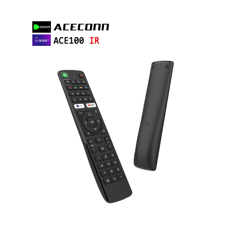 

ACECONN ACE100IR Remote Control Auto learning Voice Set with Hotkeys/Voice Control/Auto-Setup/OTA Updates compatible with VPlus