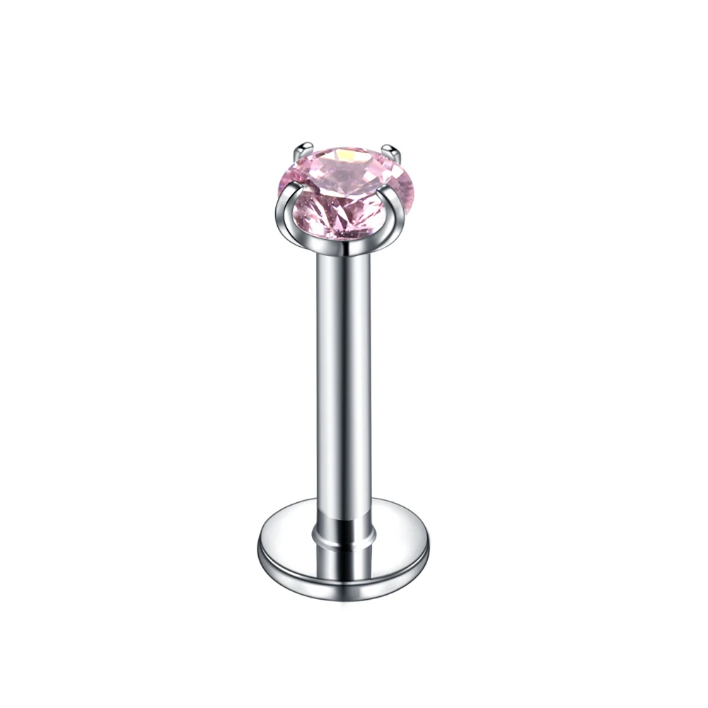 1Pc 316L Stainless Steel Lip Labret Piercing Internal Thread Monroe Lip Stud Helix Tragus Conch Piercing Cartilage Earrings 16G