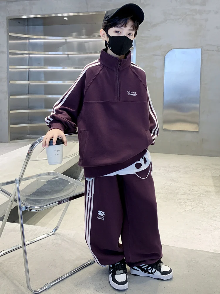 spor-children's-spring-outfit-set-for-boys-trendy-and-haome-middle-and-older-kids-clothing-two-piece-set-comfortable-spr