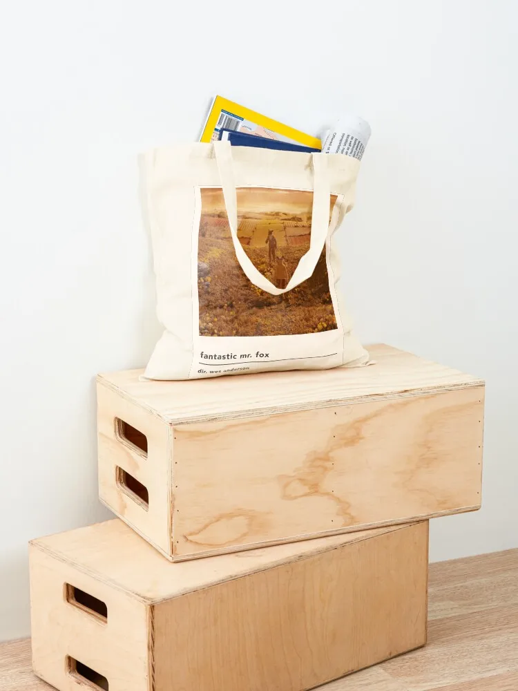 حقيبة حمل ملصق فيلم السيد فوكس الرائعة البسيطة، حقيبة تسوق نسائية قابلة لإعادة الاستخدام للمتسوقين #4