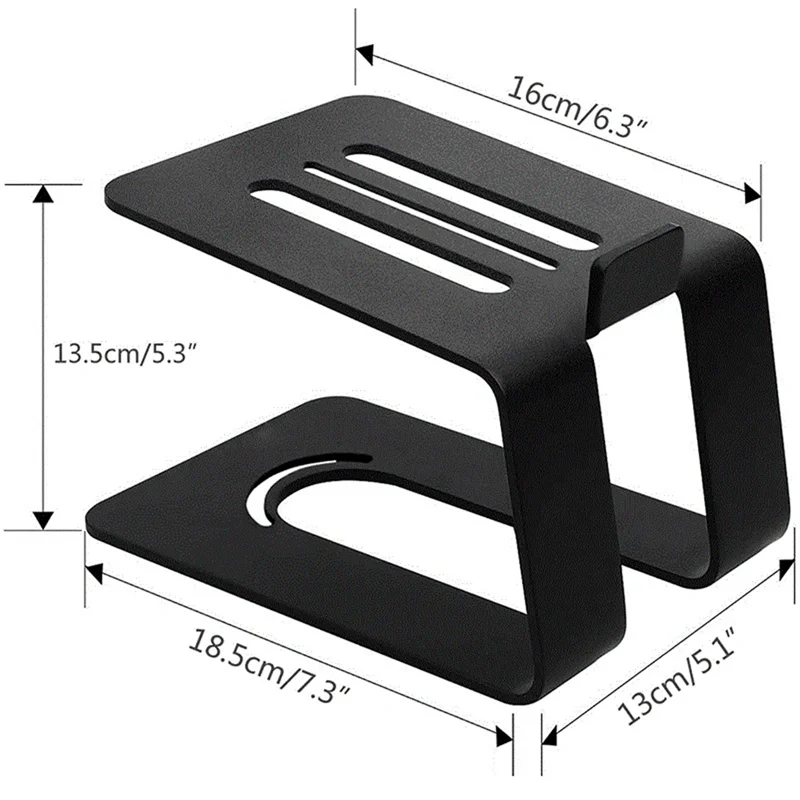 AED7-1 pièces 5,3 pouces hauteur moniteur haut-parleur support Riser confortable Angle de vision support métal Riser