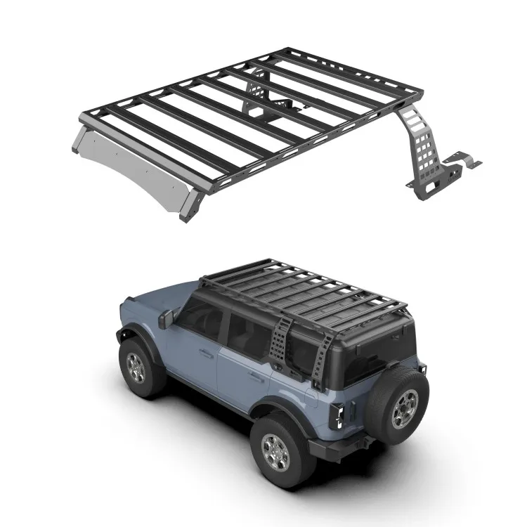 Soft Top Roof Rack For Ford Bronco18-24 Aluminum Steel Roof Platform Kit Off-road Exterior Accessories MusixiA Side Window Armor