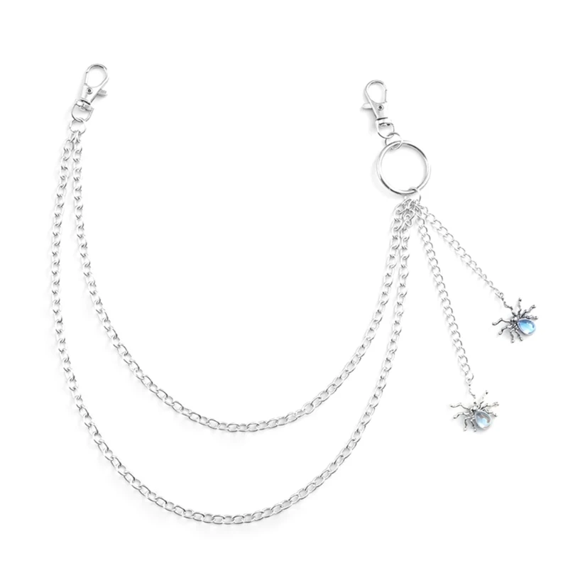 Pants Chain Belt Spiders Metal for Unisex Egirl Eboy Jeans Punk Aesthetic Chain K3KF