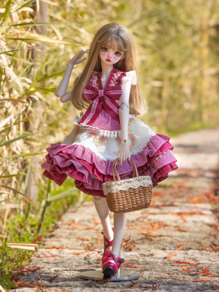 

Одежда для кукол BJD для куклы 1/4 MSD MDD Poyoodoll, комплект красной юбки, аксессуары для кукол, нарядная кукла, подарок, одежда своими руками (без куклы)