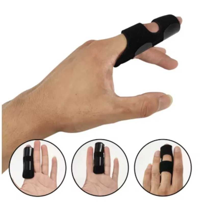 Pain Relief Aluminium Finger Splint Fracture Protection Brace Corrector Support with Fixed Tape Bandage