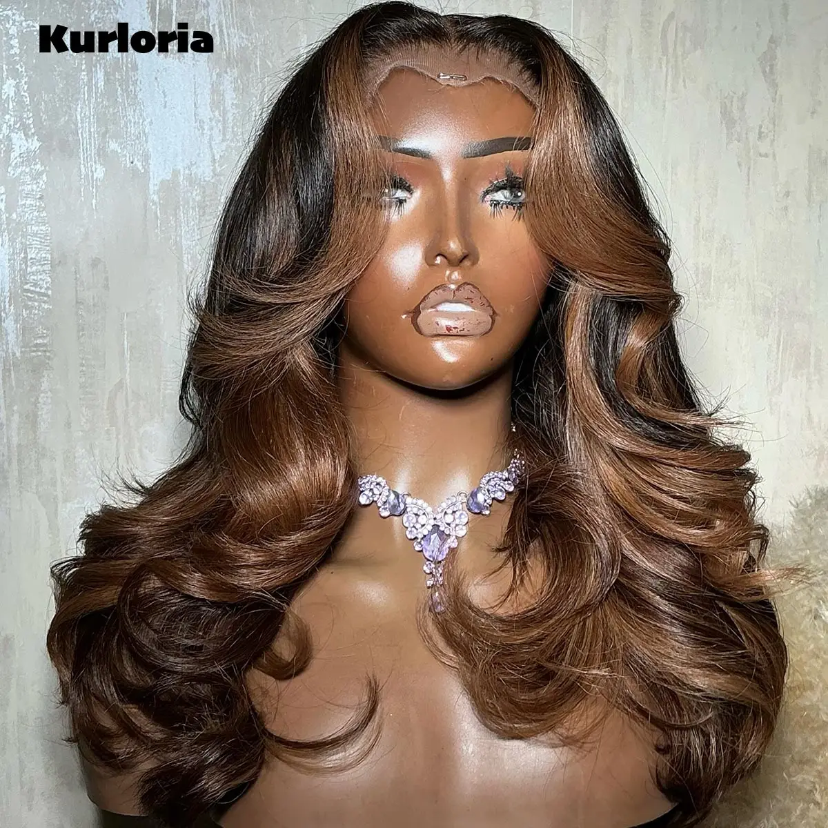 Highlights Blonde 100% Human Hair 13x4 13x6 HD Transparent Lace Frontal Drawstring Glue-Free 4x4 Lace Closure Ready to Wear Wig