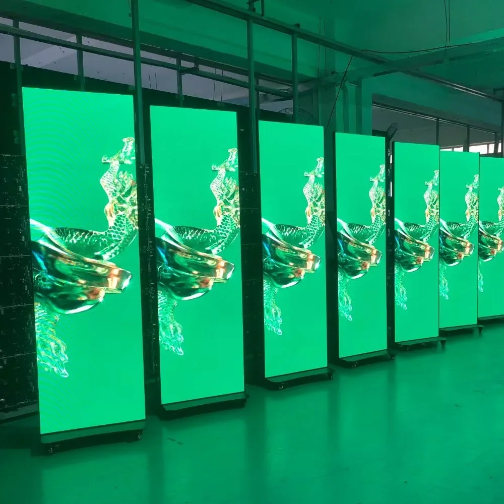 Wifi Control  Digital LED Display LED Poster Smart Advertising Display Movable Portable LED Screen HD  Display