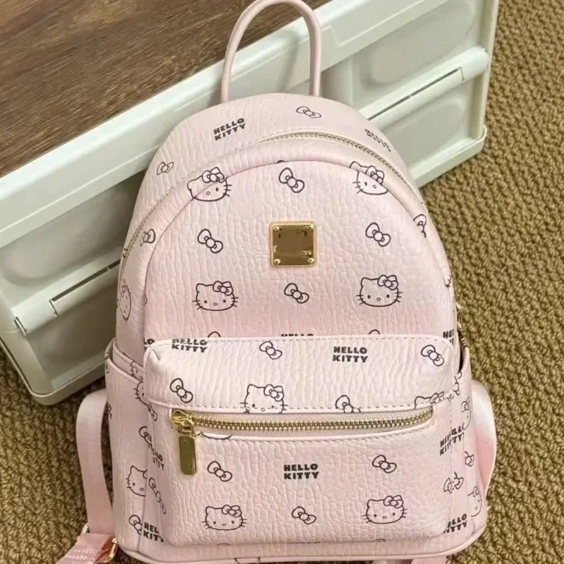 Sanrio HelloKitty Backpack Women Cartoon Kawaii KT Cat Student Shoulder Bag Schoolbag Large Capacity Portable Knapsack Gifts