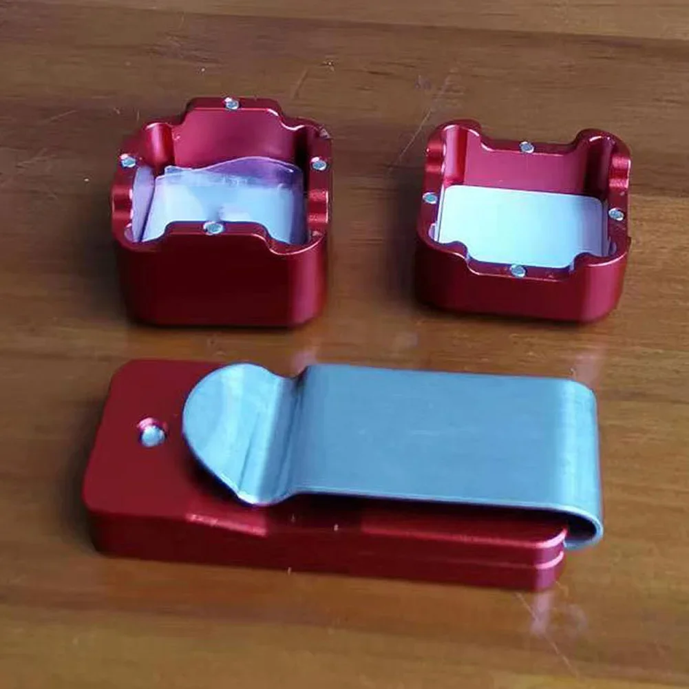 Compact Aluminum Chalk Carrier For Pool With 30mm Cube Form Factor And Integrated Belt Clip For Convenient Carrying