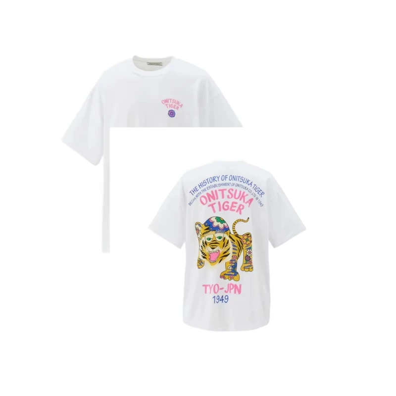 2025 جديد BS عجلة السيارة تي شيرت مطبوع منافذ تنفس عادية القطن الخالص الجولة الرقبة تنفس طباعة فضفاضة تي شيرتات قصيرة الاكمام