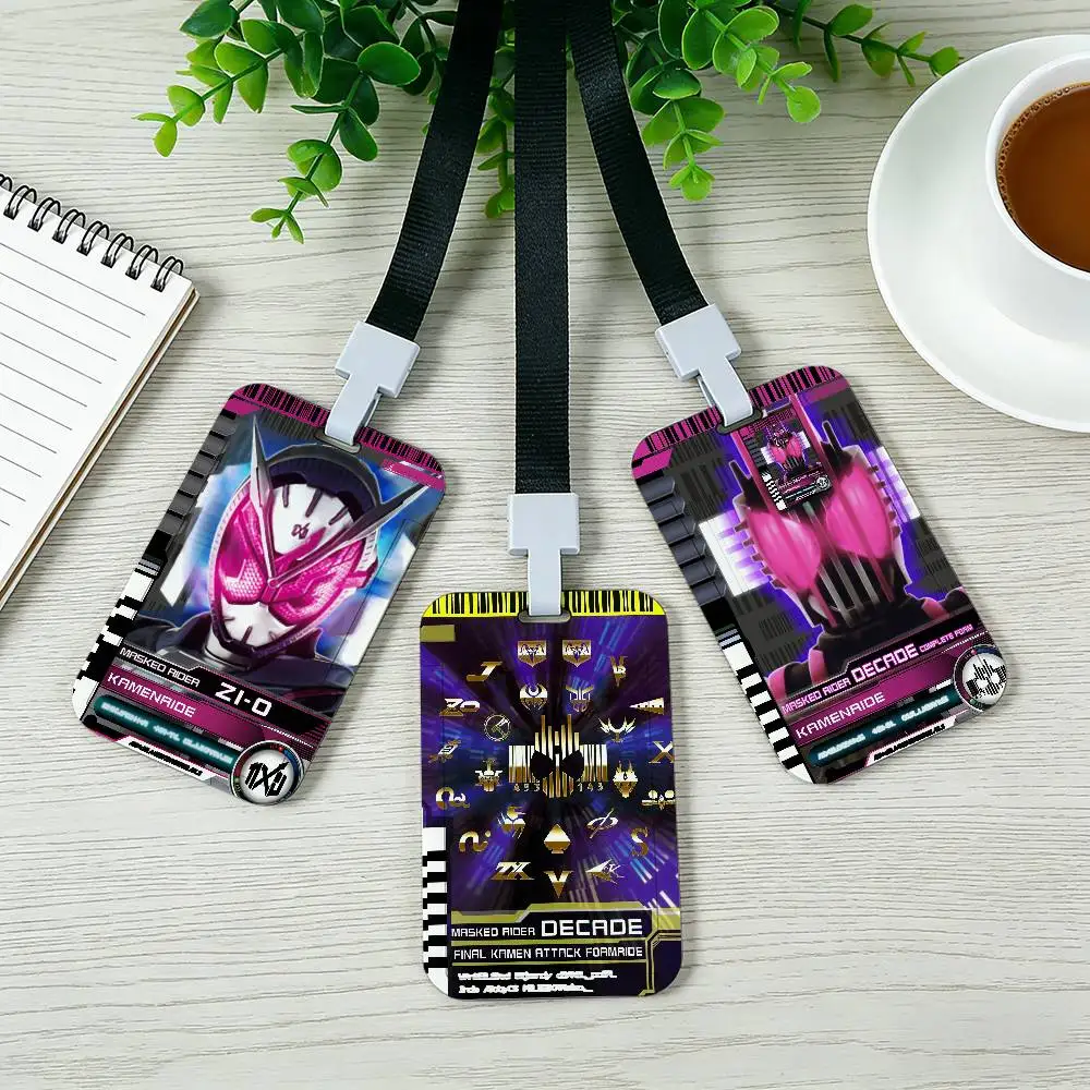 Anime K-Kamen Rider Card Holder Employee Card Cover Lanyard Work Business ID Badge Holder Name Tag Cards Case - view 2