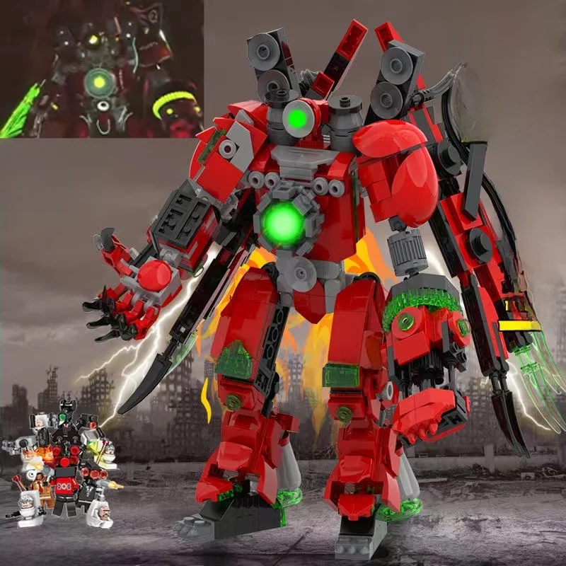 タイタン-サウンドマン-ギター-vs-サーベイランスマン-バトル-アゲインスト-トイレマン-ビルディングブロック-おもちゃ-男の子と女の子向け-2ヶ月以上