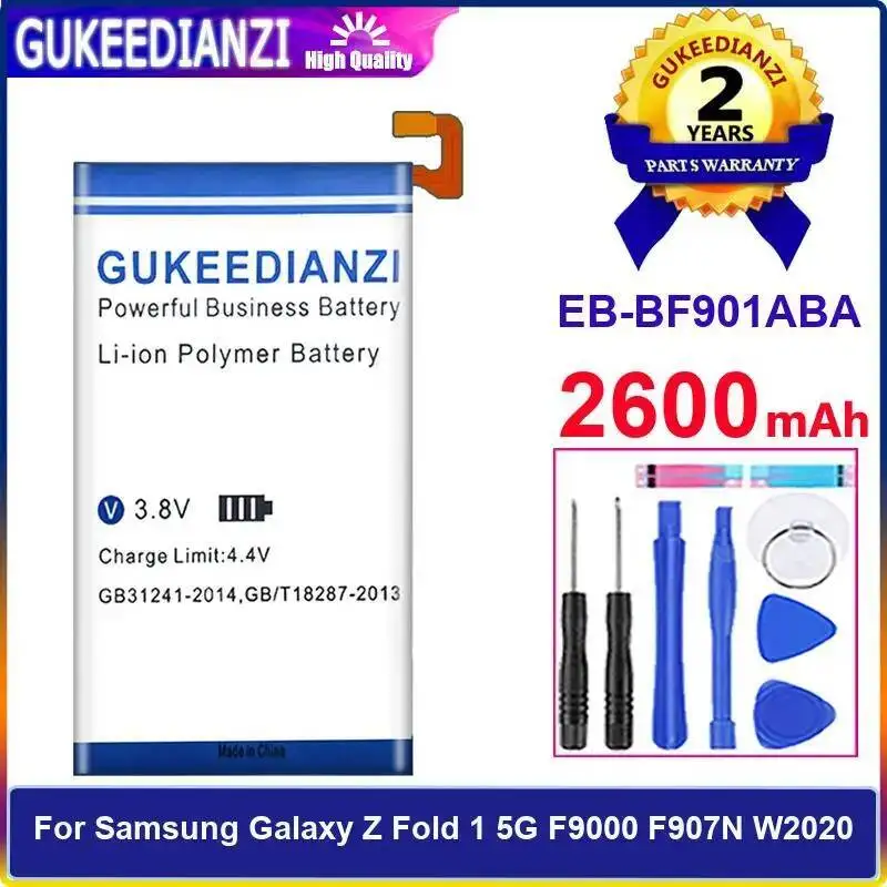 

Premium Replacement For Samsung Galaxy Z Fold 1 5G F9000 F907N W2020 Mobile Phone Battery EB-BF901ABA High Performance 2600Mah