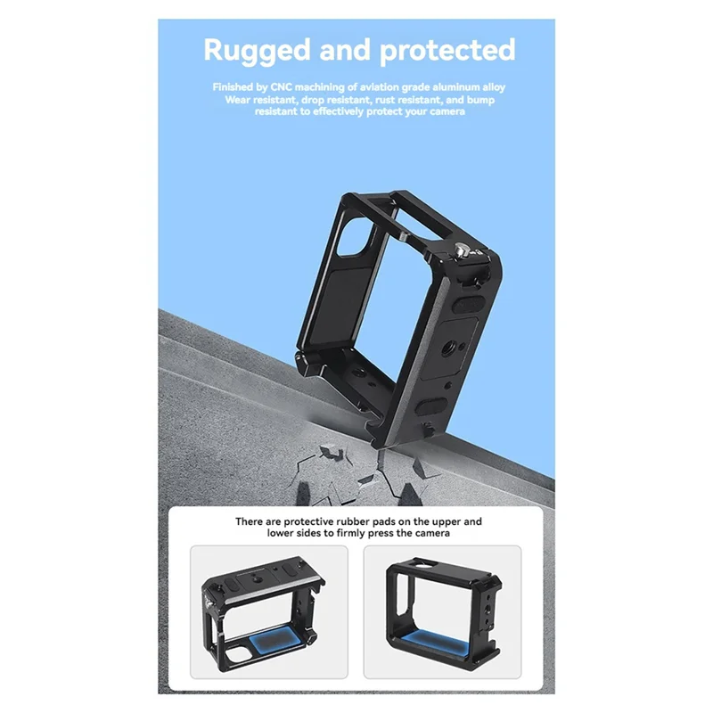 

For Insta360 GO3 / GO 3S Ultra Light Metal Cage Frame Case Protective Shell Protector Accessories Dual Cold Shoes