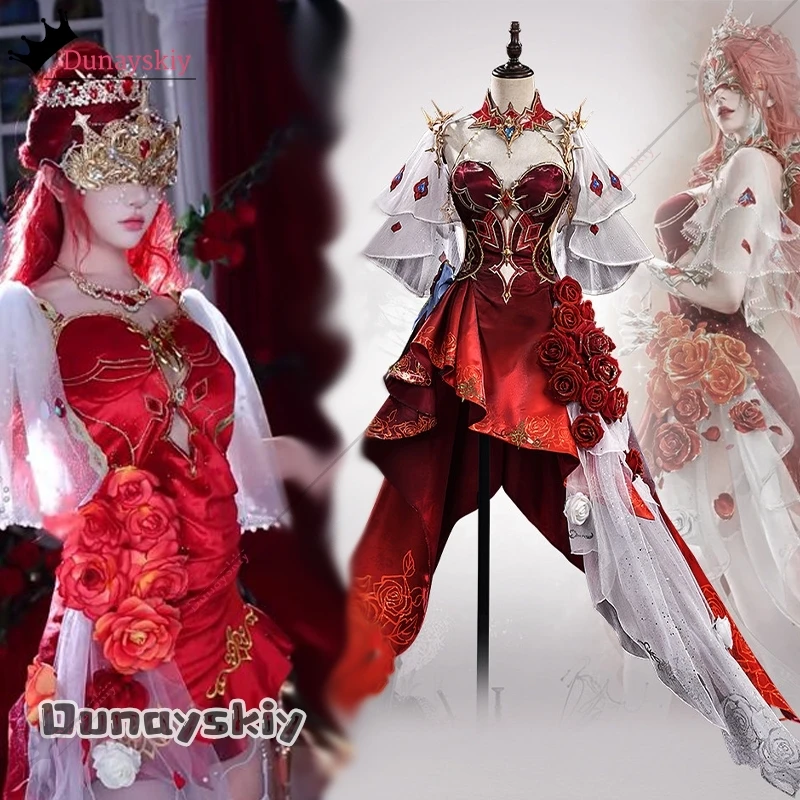 

Naraka: Bladepoint Viper Ning Women Cosplay Costume Red Glamorous Sparkly Evening Gown Girl Uniforms Halloween Theme Disguise
