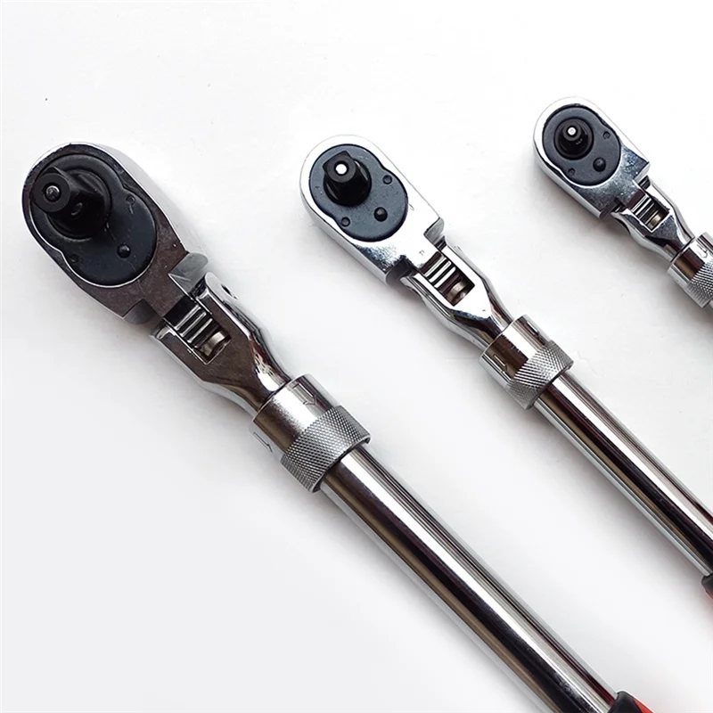 ABLQ 72-Tooth Carbon Steel Retractable Ratchet Wrench Automatic Quick Release Spanner Multifunctional Hand Tool